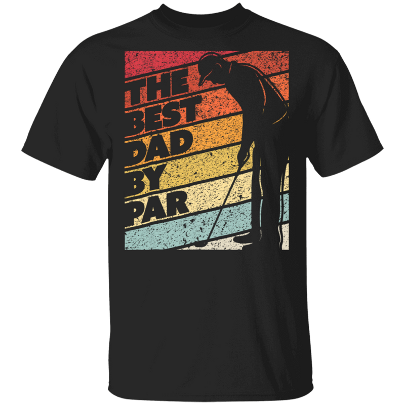 Best Dad By Par Retro Vintage Golf T-Shirt