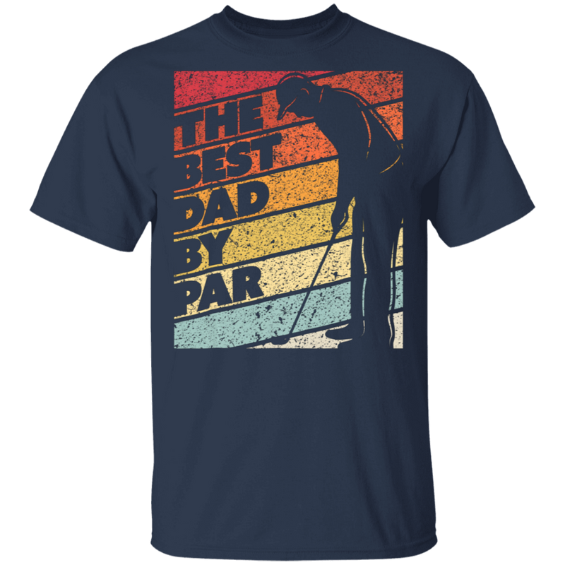 Best Dad By Par Retro Vintage Golf T-Shirt