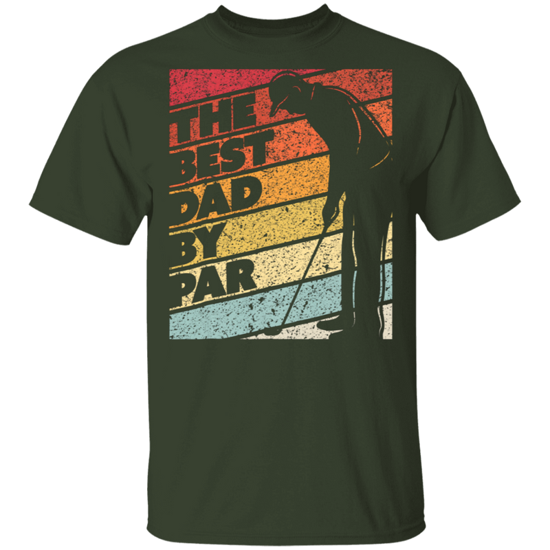 Best Dad By Par Retro Vintage Golf T-Shirt